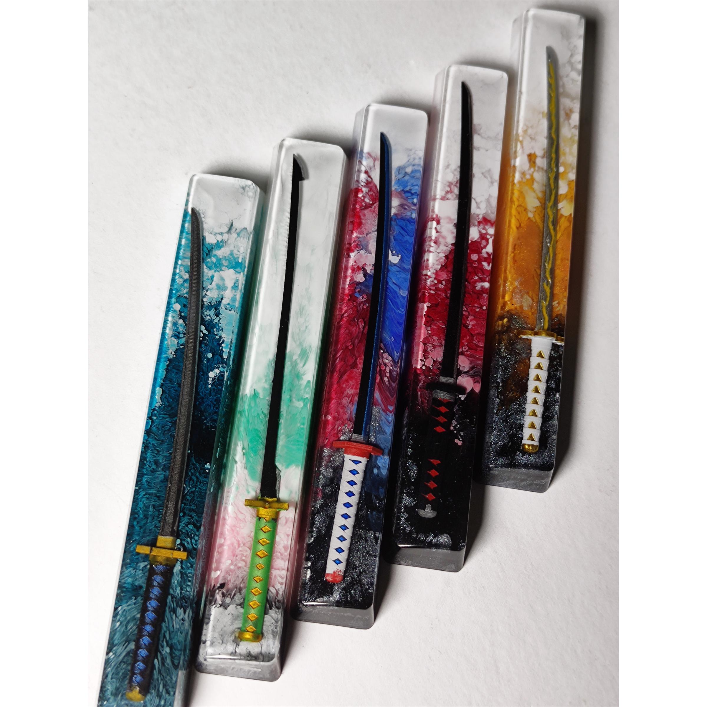 Keycaps Spacebar 6.25U Custom - คีย์แคปเรซินงานฝีมือลายคาตานะอนิเมะญี่ปุ่น ขนาด 6.25u สำหรับปุ่ม Spacebar คีย์แคปสวิตช์