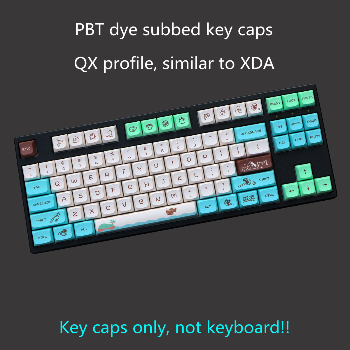 Keycaps Xda Profile Pbt Dye Sub - ชุดคีย์แคป PBT Dye Subbed 1 ชุด