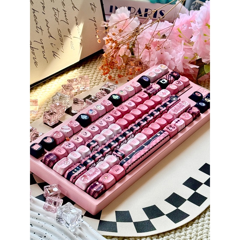Keycaps Cherry Profile Pbt - ชุดคีย์แคปธีมอนิเมะ Shugo Chara น่ารักหวาน 142 คีย์