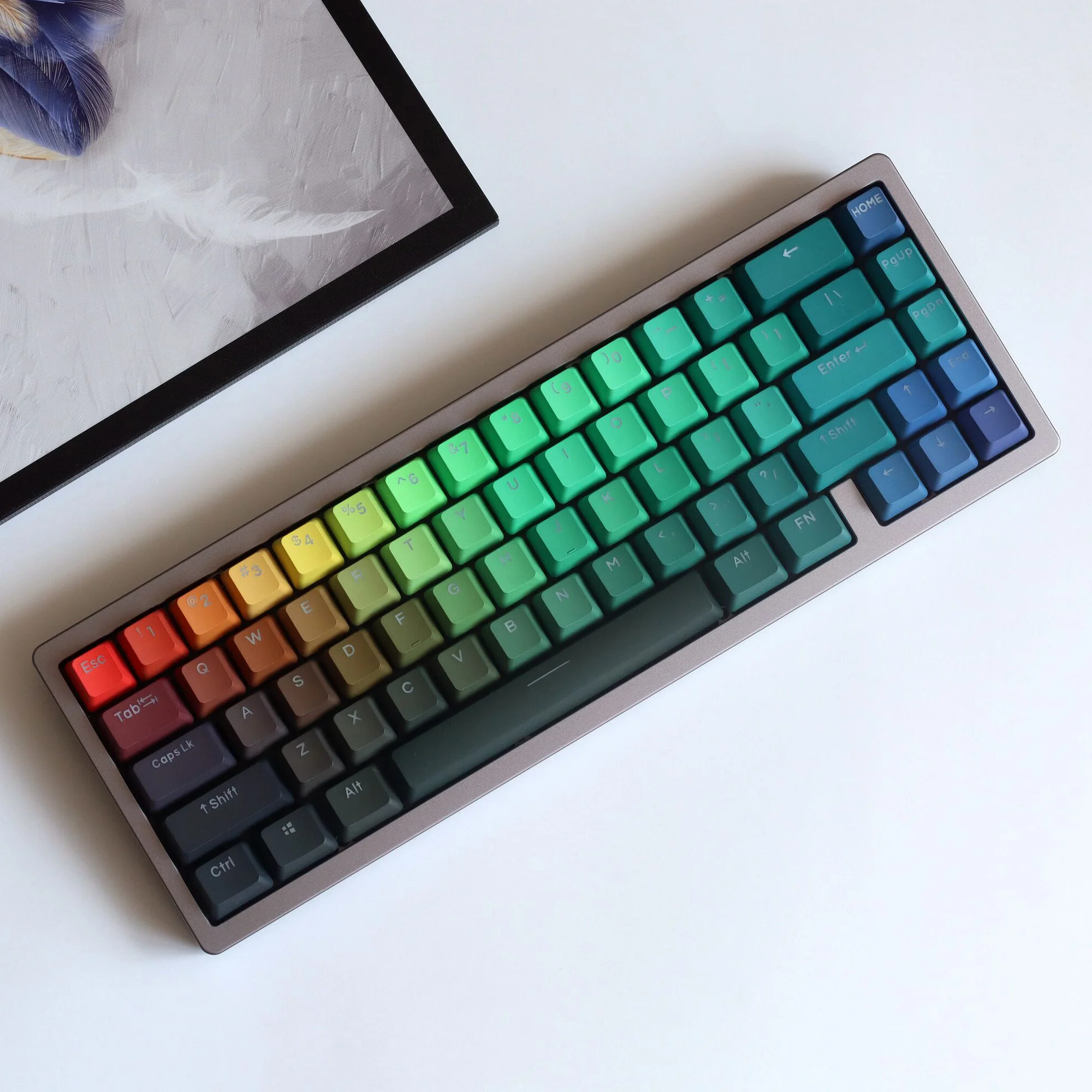 Keycaps Oem Profile 87 Keys - ชุดคีย์แคปแบบปริซึม PBT Dye Subbed Backlit 1