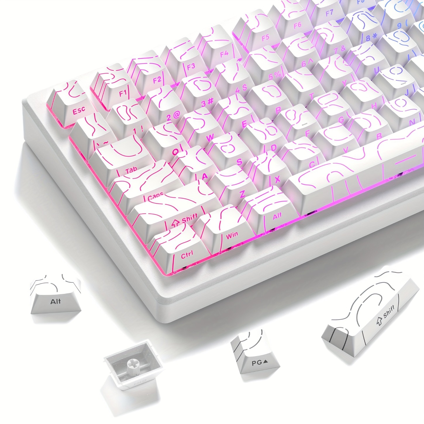 Keycaps Cherry Profile Pbt - คีย์แคป PBT Contour Line 2026 จำนวน