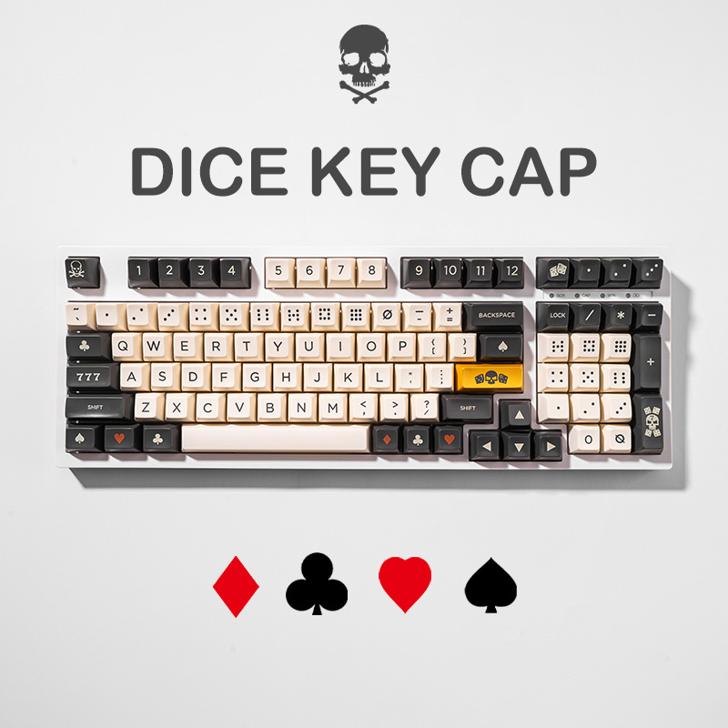Keycaps Set Sa Profile Abs - 1ชุดลูกเต๋า Theme Keycaps SA โปรไฟล์คำเตือน Keycap