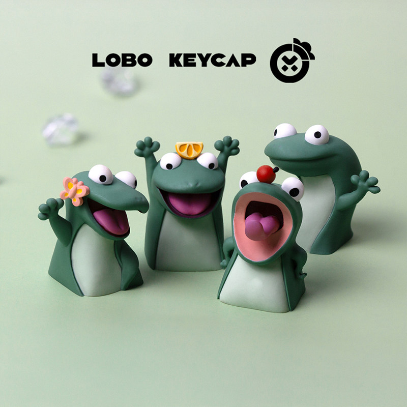 Keycaps Artisan Resin Handmade - คีย์แคป Custom Critter Escape ทำมือ รูปปั้นเรซินรูปบีเวอร์และตุ๊กแก