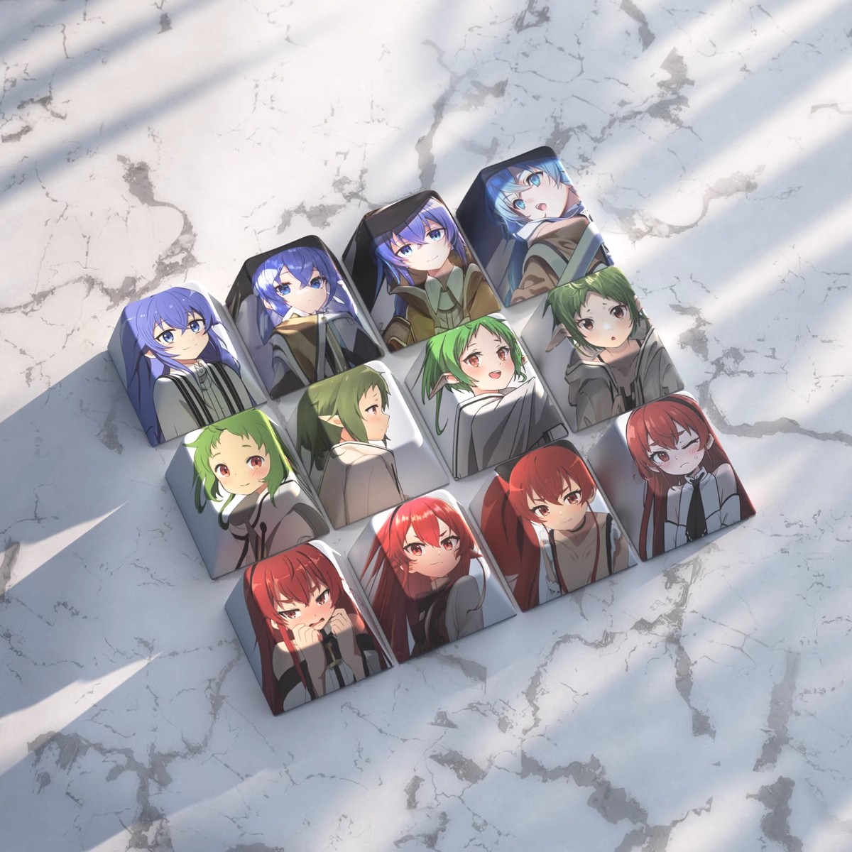 Keycaps Cherry Profile Pbt - 4 ปุ่ม/ชุด Jobless Reinkarnation Keycaps PBT