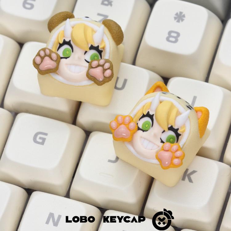 Keycaps Artisan Resin Handmade - คีย์แคปเรซินงานฝีมือสไตล์ลิลิธ แมว สุนัข คีย์แคปคีย์บอร์ดเชิงกลแบบกำหนดเอง ESC คีย์บอร์ดเกมมิ่งทำมือ