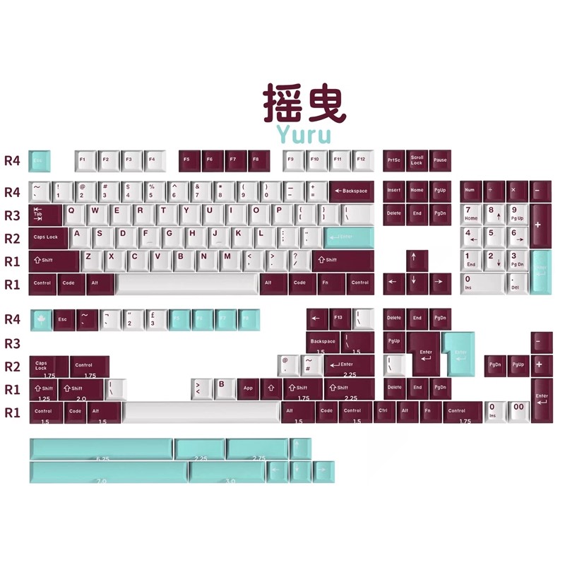 Keycaps Set Sa Profile Abs - คีย์แคป 172 ปุ่ม/ชุด Daye GMK Yuru