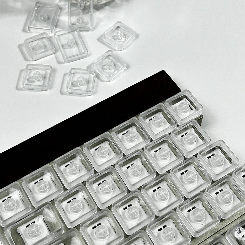 Keycaps Low Profile Choc - โปร่งใส LOW PROFILE Keycaps สําหรับคีย์บอร์ดแยก PC