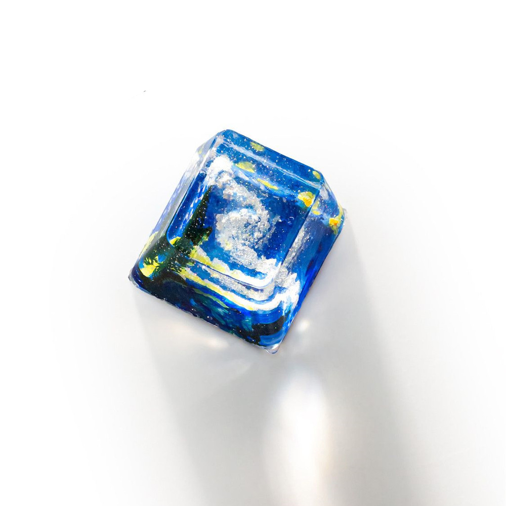 คีย์แคปเรซิ่นลายภาพวาดสตาร์รี่ - Keycaps Artisan Resin Handmade บทวิจารณ์และราคา