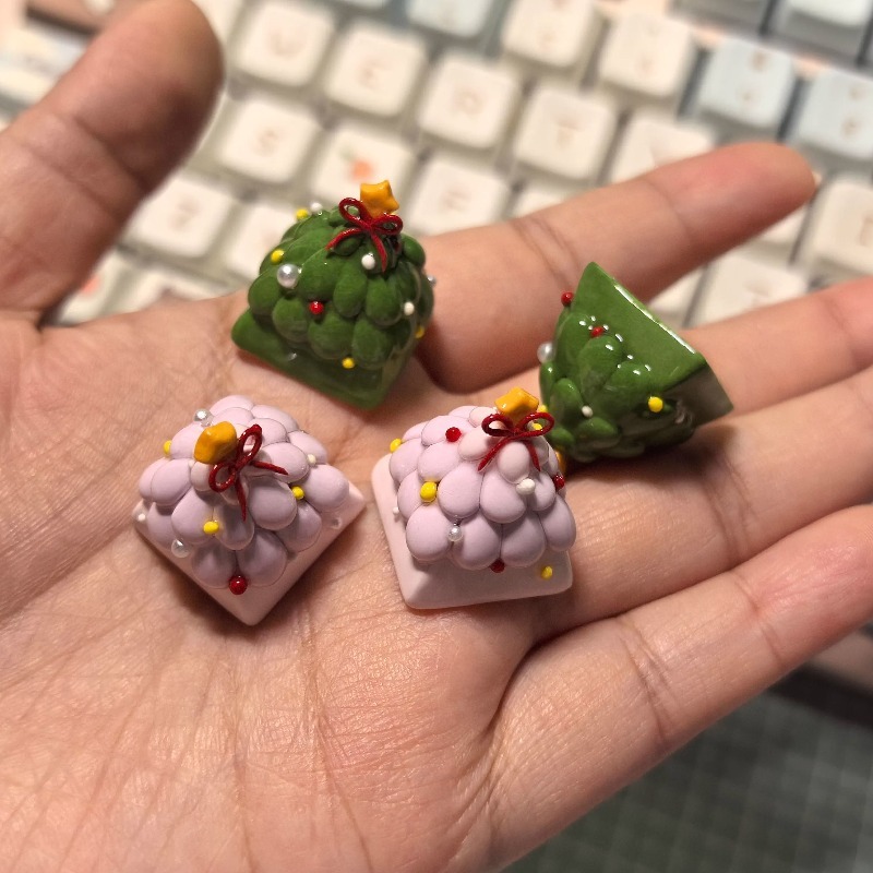 คีย์แคปต้นคริสต์มาส ดีไซน์ดั้ง - Keycaps Artisan Resin Handmade บทวิจารณ์และราคา