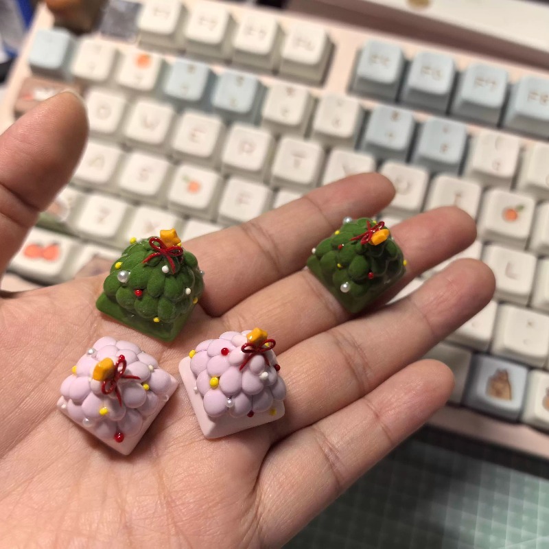 คีย์แคปต้นคริสต์มาส ดีไซน์ดั้ง - Keycaps Artisan Resin Handmade บทวิจารณ์และราคา