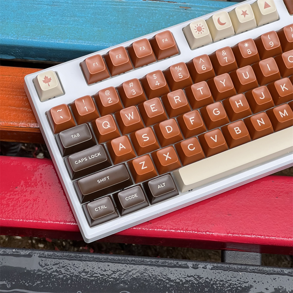 Rich Coffee Keycap ชุด Double  - Keycaps Set Sa Profile Abs บทวิจารณ์และราคา