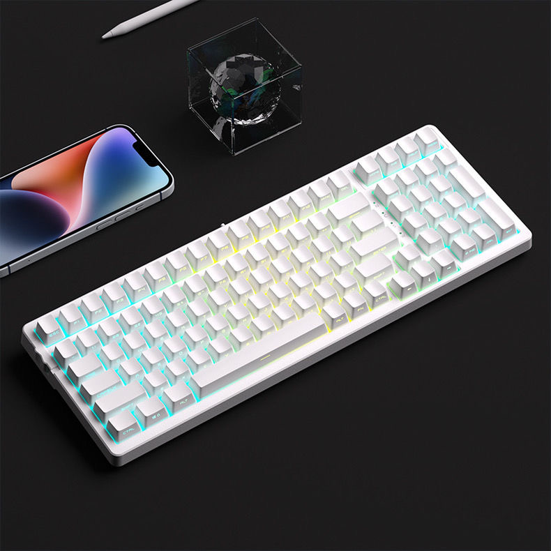 131คีย์คีย์ backlit RGB สีขาวส - Keycaps Oem Profile 87 Keys บทวิจารณ์และราคา