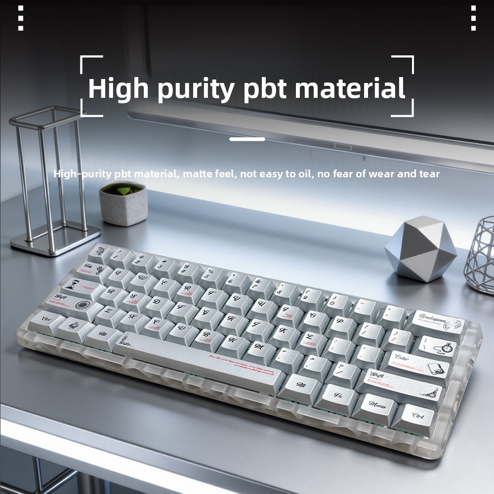 คีย์แคป PBT แบบเมทัลลิกสีเมทัล - Keycaps Oem Profile 87 Keys บทวิจารณ์และราคา