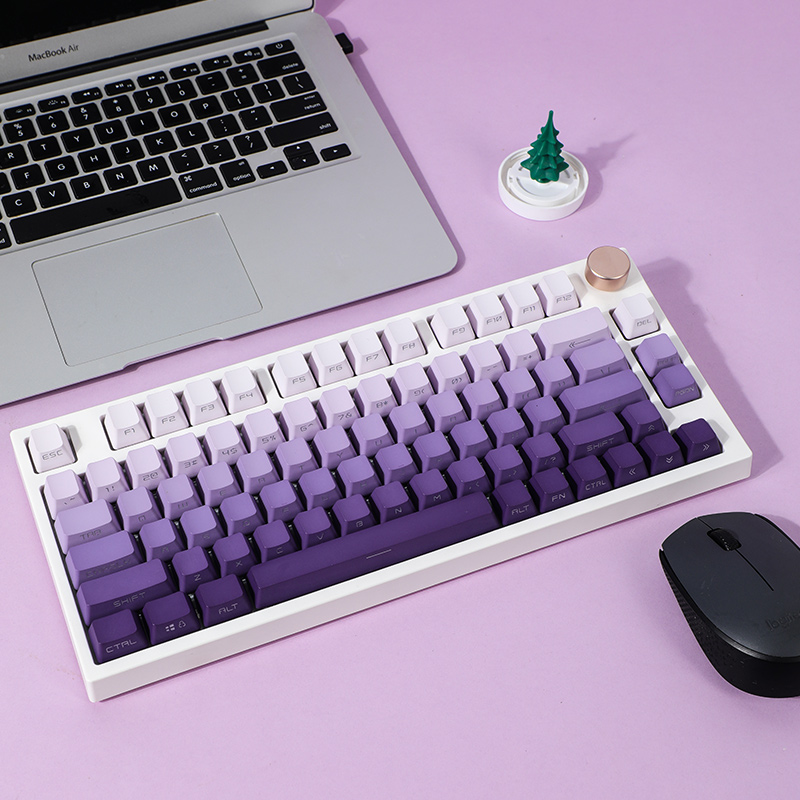 Dark กลิ่นหอมสีม่วง Gradient K - Keycaps Oem Profile 87 Keys บทวิจารณ์และราคา