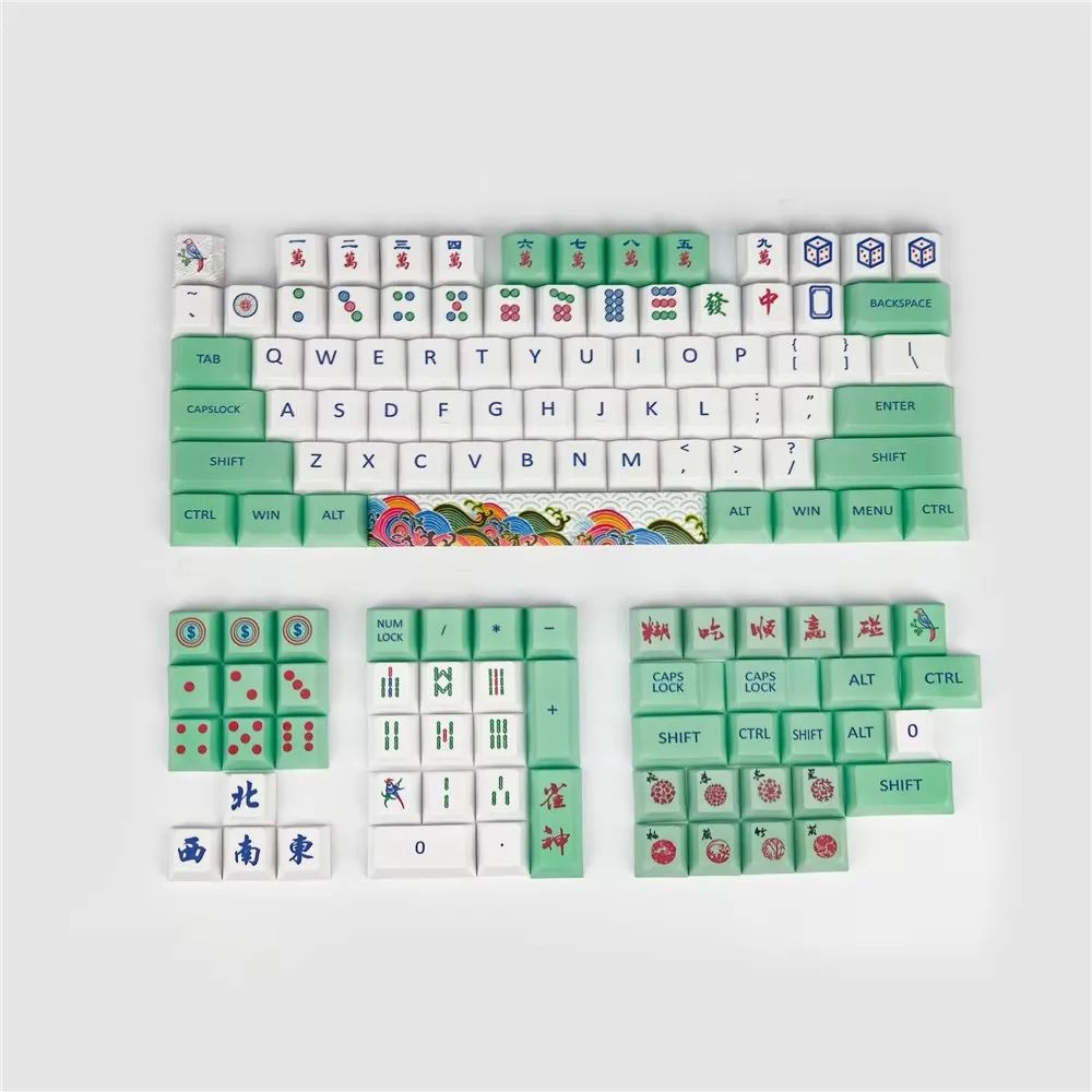 1 ชุด คีย์แคป Mahjong วัสดุ PB - Keycaps Xda Profile Pbt Dye Sub บทวิจารณ์และราคา