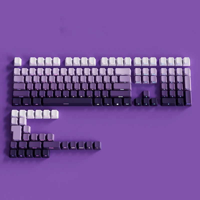 คีย์แคปแบบไล่เฉดสี 134 ปุ่ม โป - Keycaps Pbt Double Shot 104 Keys บทวิจารณ์และราคา
