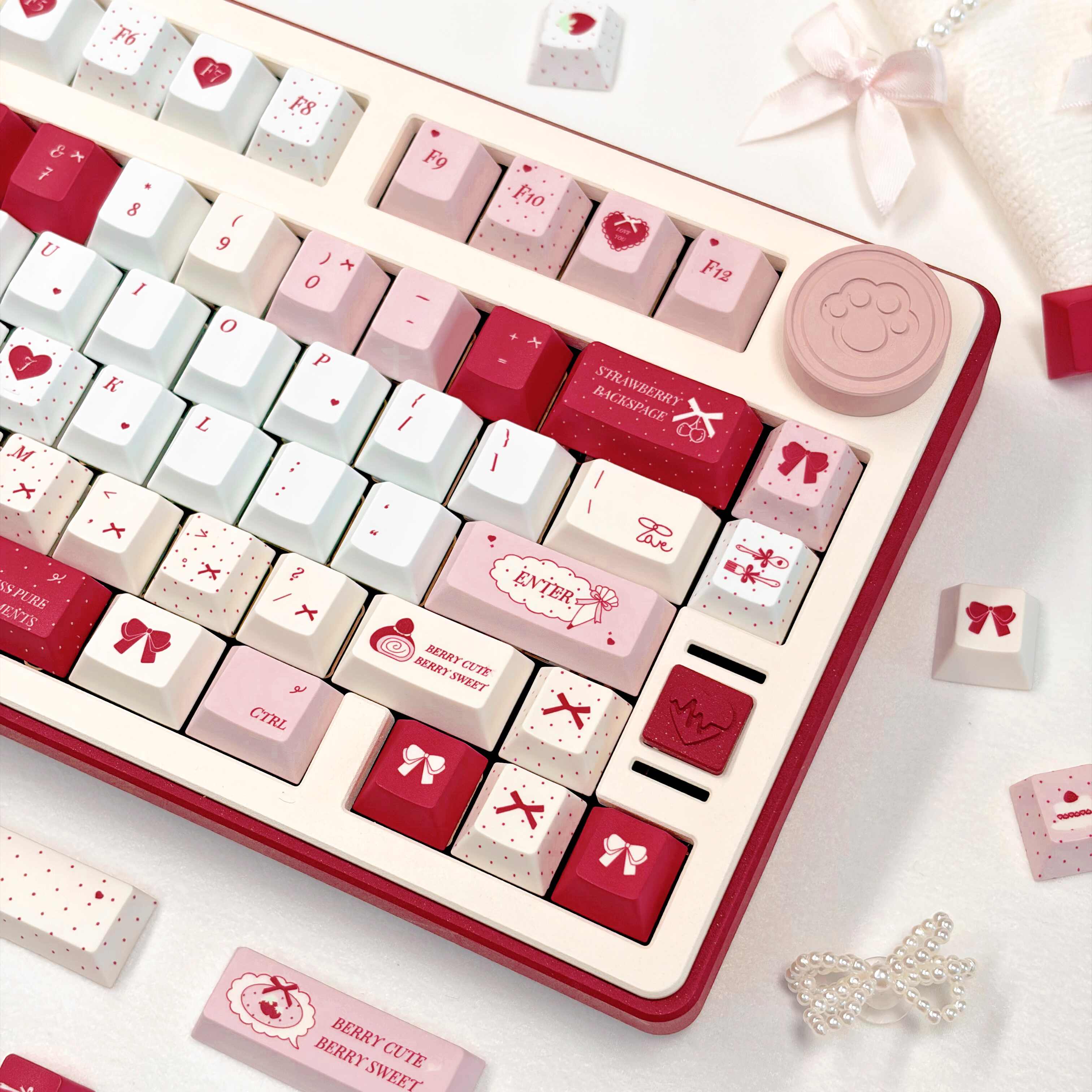 ชุดคีย์แคป PBT ลายเบอร์รี่สีหว - Keycaps Cherry Profile Pbt บทวิจารณ์และราคา
