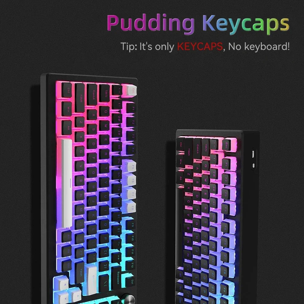 2025 พุดดิ้ง PBT Keycaps 129 ค - Keycaps Translucent Pudding Rgb บทวิจารณ์และราคา