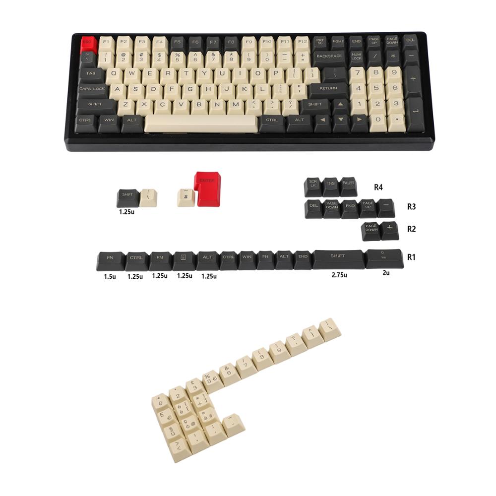 YMDK เลเซอร์แกะสลัก UK อิตาเลี - Keycaps Oem Profile 87 Keys บทวิจารณ์และราคา