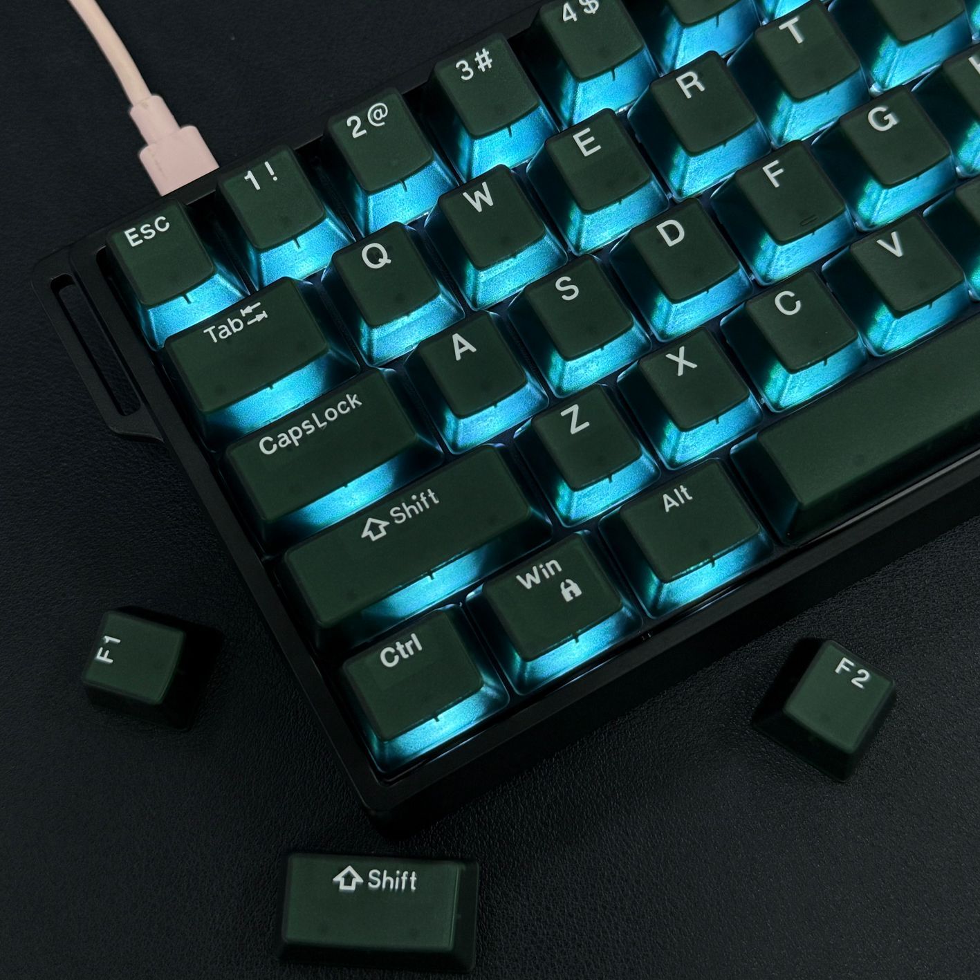 114 คีย์ Emerald Doule Shot PB - Keycaps Translucent Pudding Rgb บทวิจารณ์และราคา