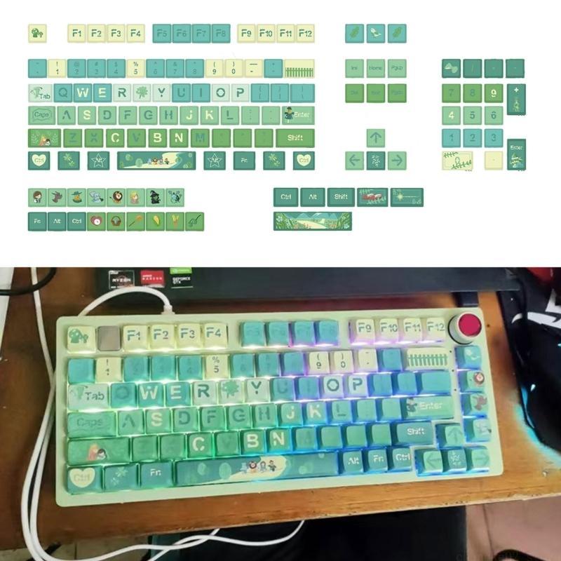 127Keys ข้อความเหมือนกับสีเขีย - Keycaps Xda Profile Pbt Dye Sub บทวิจารณ์และราคา