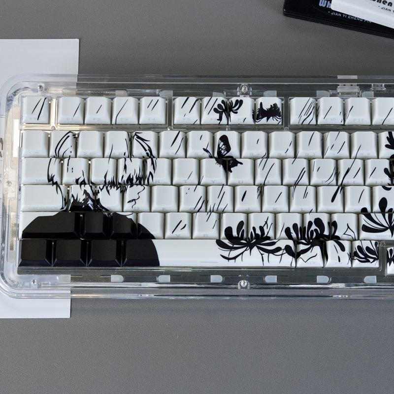 130 คีย์ Tokyo Ghoul Theme Kan - Keycaps Cherry Profile Pbt บทวิจารณ์และราคา