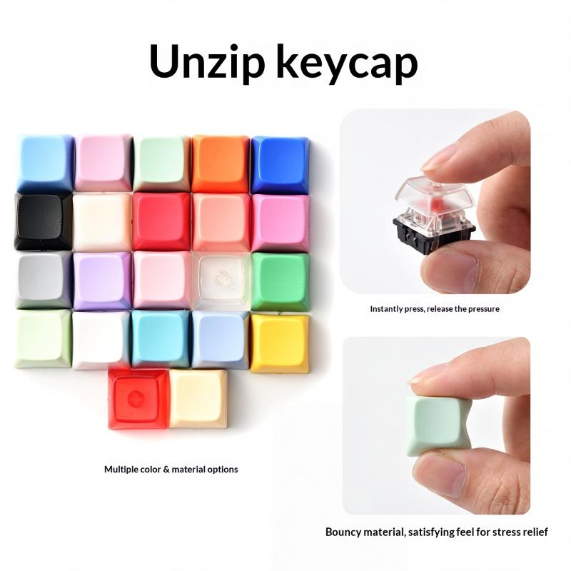8/10 ชิ้น คีย์แคป PBT โปรไฟล์  - Keycaps Blank Pbt 1U บทวิจารณ์และราคา