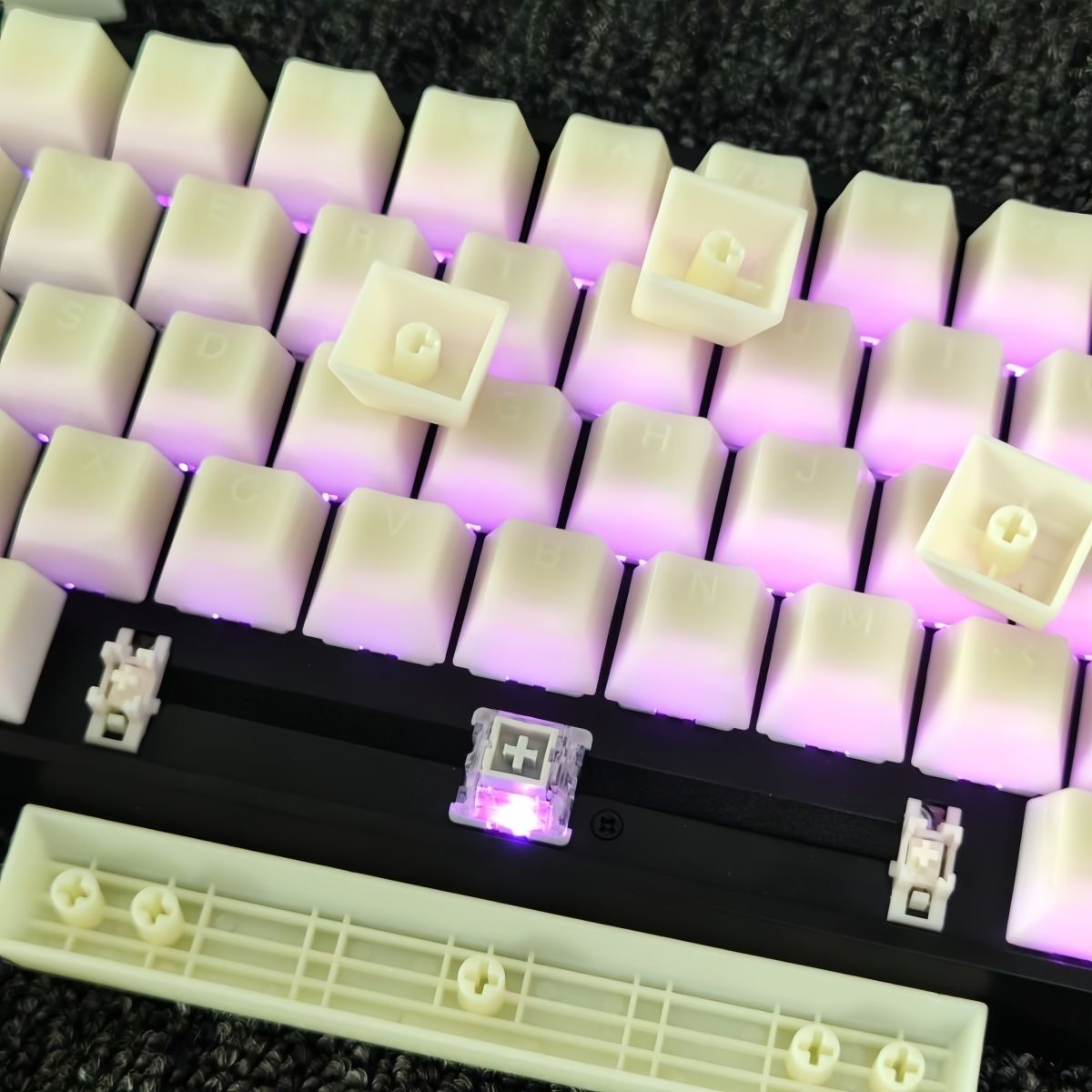 คีย์แคปพุดดิ้งโปร่งแสง 114 ปุ่ - Keycaps Translucent Pudding Rgb บทวิจารณ์และราคา