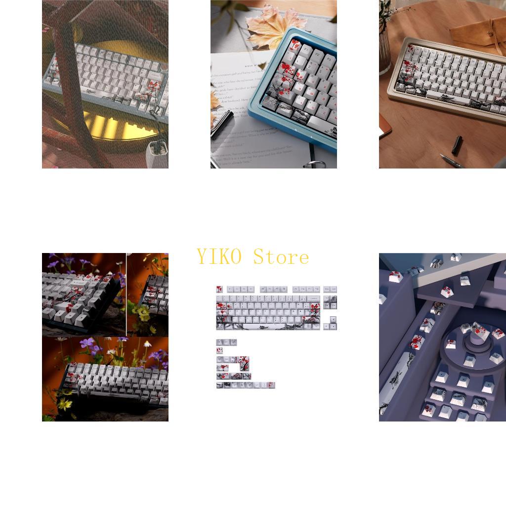 K32C Keycaps Plum Blossom Keyc - Keycaps Oem Profile 87 Keys บทวิจารณ์และราคา