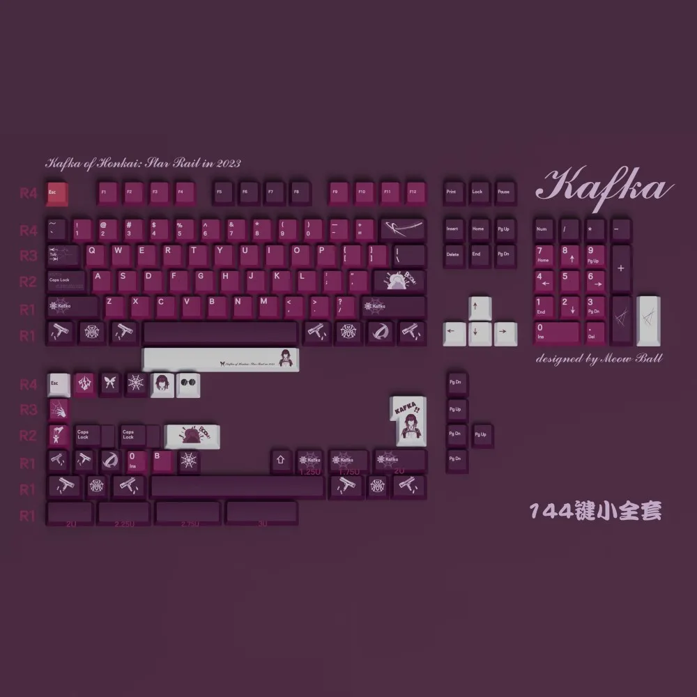 คีย์แคปเกม Kafka Honkai Star R - Keycaps Cherry Profile Pbt บทวิจารณ์และราคา