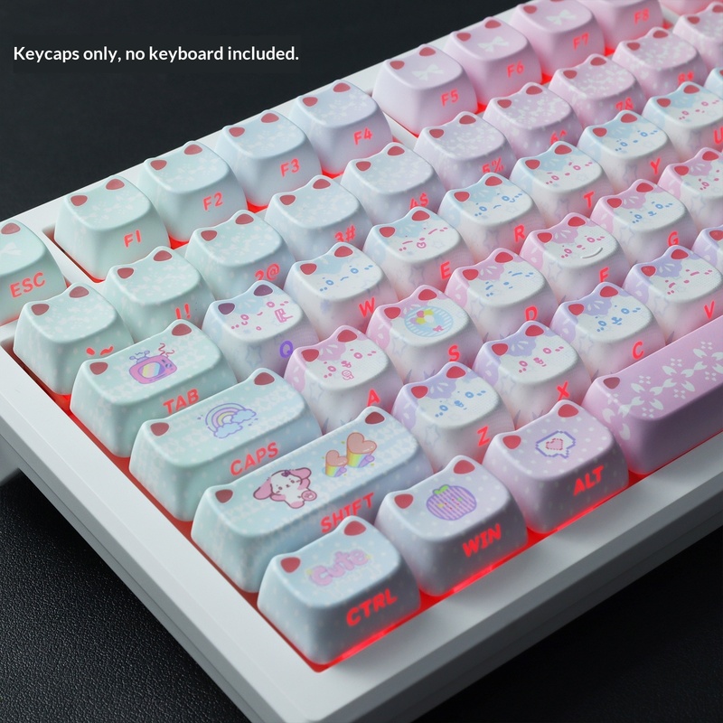 ชุดคีย์แคป PBT แบบมีไฟ RGB ลาย - Keycaps Spacebar 6.25U Custom บทวิจารณ์และราคา