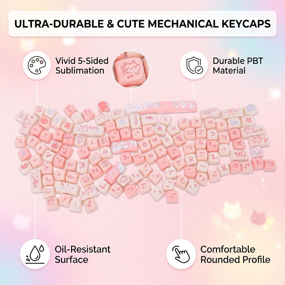 ชุดคีย์แคป PBT คีย์แคปดีไซน์แป - Keycaps Spacebar 6.25U Custom บทวิจารณ์และราคา