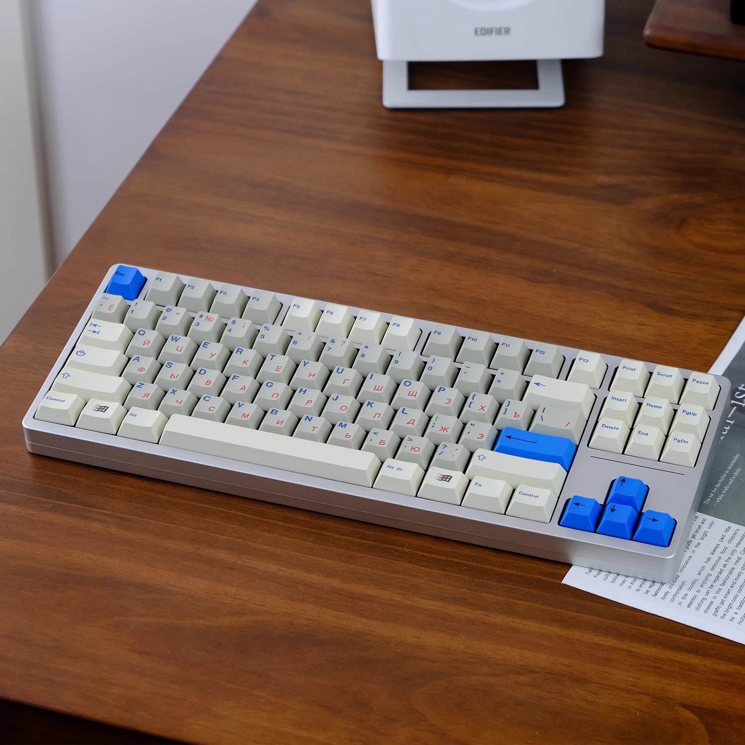 1ชุด gmk หมวกแก็ปแบบย้อนยุคสีเ - Keycaps Cherry Profile Pbt บทวิจารณ์และราคา