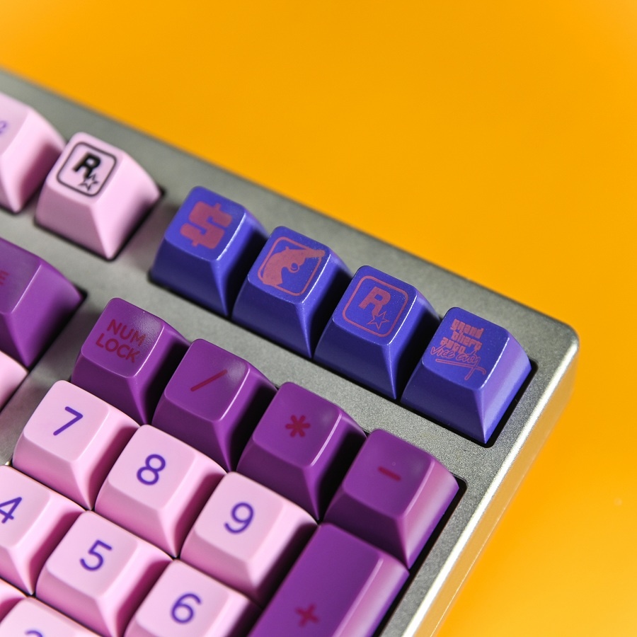 1ชุด Vice City GTA2 Theme Keyc - Keycaps Set Sa Profile Abs บทวิจารณ์และราคา