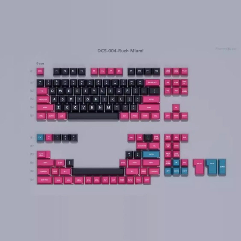 Domikey ชุดคีย์บอร์ดธีมไมอามี่ - Keycaps Set Sa Profile Abs บทวิจารณ์และราคา