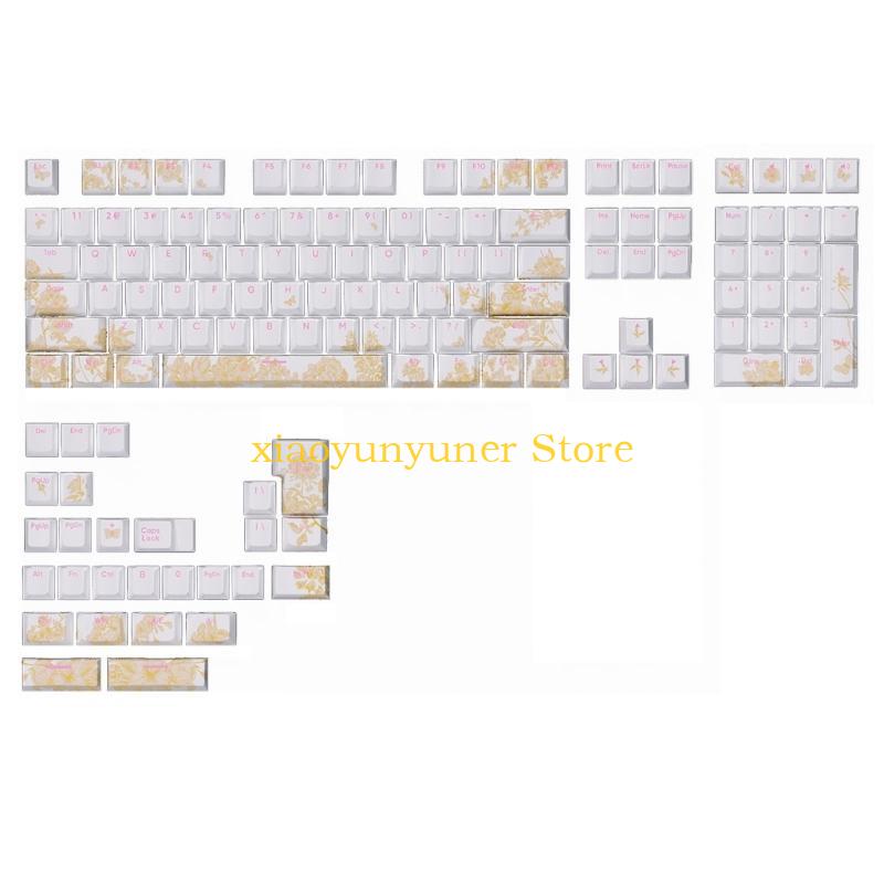 P9JB 135/108PCS Double Shot Ba - Keycaps Pbt Double Shot 104 Keys บทวิจารณ์และราคา