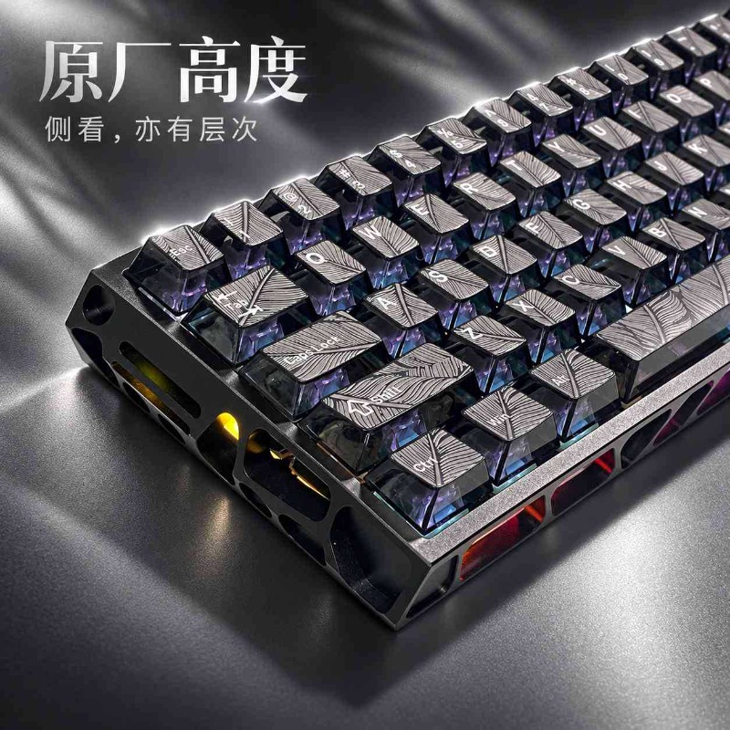 คีย์แคปโปร่งใสลายขนนกคริสตัลสี - Keycaps Oem Profile 87 Keys บทวิจารณ์และราคา