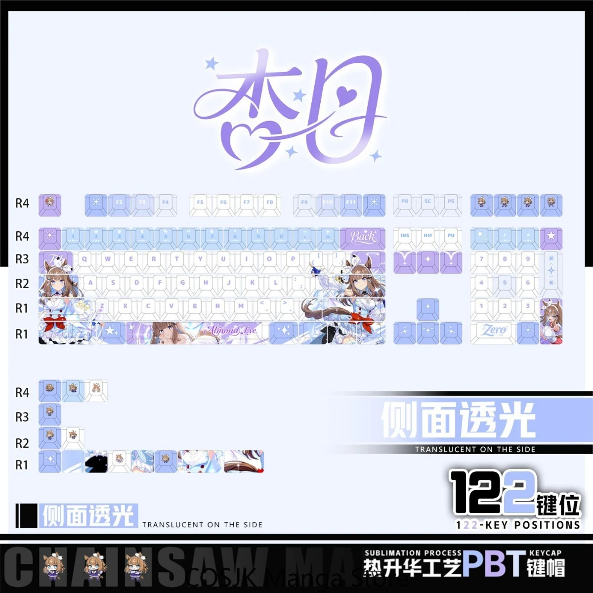 คีย์แคปเกมอนิเมะ Uma Musume: P - Keycaps Cherry Profile Pbt บทวิจารณ์และราคา